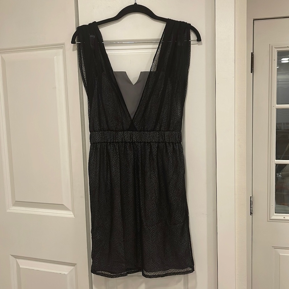 BCBGeneration black overlay sleeveless mini dress size XS